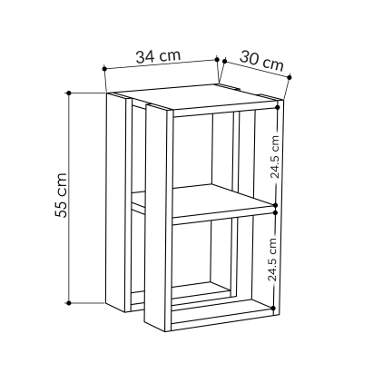 Тумба прикроватная LONIE NIGHTSTAND WHITE WHITE  34X30X55 СМ. (LEV00327)