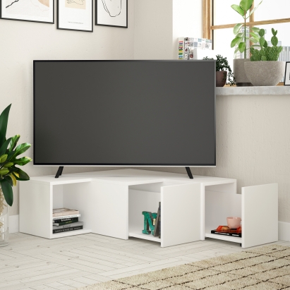 Тумба под ТВ COMPACT TV STAND WHITE WHITE WHITE 94X91X31 СМ. (LEV00406)