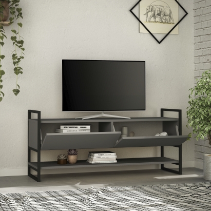 Тумба под ТВ METOLA TV STAND ANTHRACITE ANTHRACITE ANTHRACITE 130X40X58 СМ. (LEV00385)