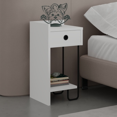 Тумба прикроватная SIRIUS NIGHTSTAND LEFT MODULE WHITE WHITE WHITE 32X30X61 СМ. (LEV00358)