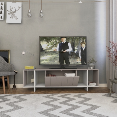 Тумба под ТВ ZITANO TV STAND WHITE LIGHT MOCHA LIGHT MOCHA 160X36X46 СМ. (LEV00438)