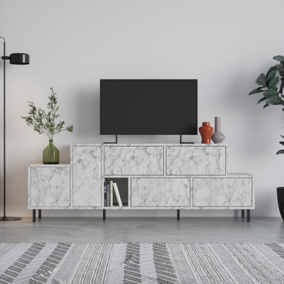 Тумба под ТВ HERMES TV STAND CARRARA CARRARA CARRARA 171X36X59 СМ. (LEV00529)