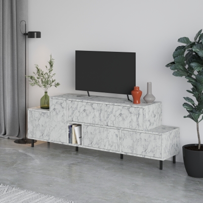 Тумба под ТВ HERMES TV STAND CARRARA CARRARA CARRARA 171X36X59 СМ. (LEV00529)