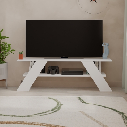 Тумба под ТВ FARFALLA TV STAND WHITE WHITE WHITE 120X34X40 СМ. (LEV00381)