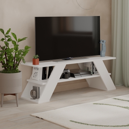 Тумба под ТВ FARFALLA TV STAND WHITE WHITE WHITE 120X34X40 СМ. (LEV00381)