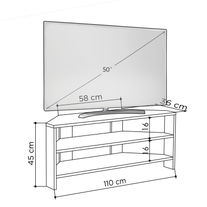 Тумба под ТВ THALES CORNER TV STAND DARK COFFEE DARK COFFEE  110X36X45 СМ. (LEV00310)