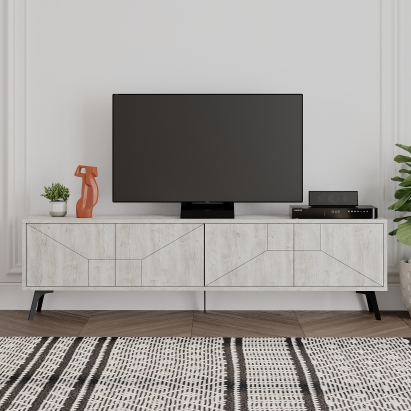 Тумба под ТВ DUNE TV STAND ANCIENT WHITE ANCIENT WHITE ANCIENT WHITE 180X30X50 СМ. (LEV00461)