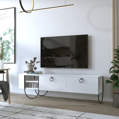 Тумба под ТВ NORFOLK TV STAND WHITE WHITE WHITE 150X36X44 СМ. (LEV00431)