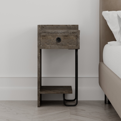 Тумба прикроватная SIRIUS NIGHTSTAND LEFT MODULE DARK COFFEE DARK COFFEE DARK COFFEE 32X30X61 СМ. (L