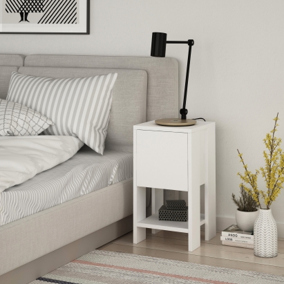 Тумба прикроватная EMA NIGHTSTAND WHITE WHITE WHITE 30X30X55 СМ. (LEV00317)