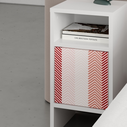 Тумба прикроватная GRANDMA'S NIGHTSTAND WHITE WHITE ZIGZAG 30X30X58 СМ. (LEV00349)