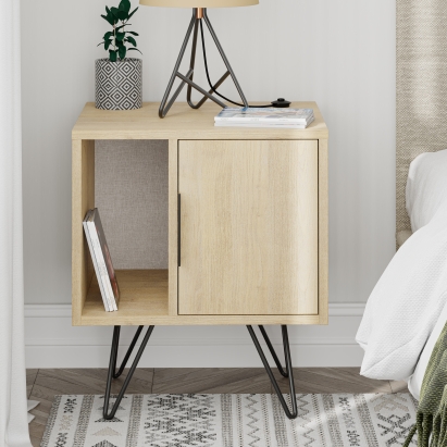 Тумба прикроватная GLYNN BEDSIDE TABLE OAK OAK OAK 50X45X58 СМ. (LEV00299)