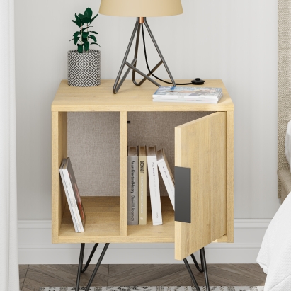 Тумба прикроватная GLYNN BEDSIDE TABLE OAK OAK OAK 50X45X58 СМ. (LEV00299)