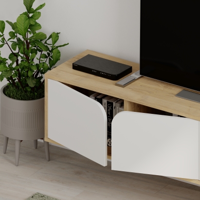 Тумба подвесная SPARK TV STAND OAK OAK WHITE 180X36X35 СМ. (LEV00536)