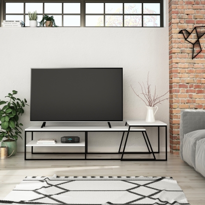 Тумба под ТВ PAL TV STAND WHITE WHITE WHITE 163X45X38 СМ. (LEV00413)