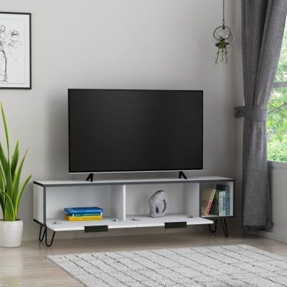 Тумба под ТВ FUROKI TV UNIT ANTHRACITE WHITE WHITE 150X36X50 СМ. (LEV00420)