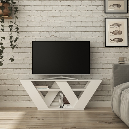 Тумба под ТВ PIPRALLA TV STAND WHITE WHITE WHITE 110X30X40 СМ. (LEV00391)