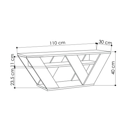 Тумба под ТВ PIPRALLA TV STAND WHITE WHITE WHITE 110X30X40 СМ. (LEV00391)