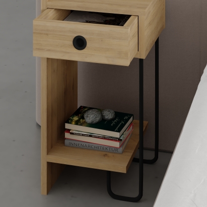 Тумба прикроватная SIRIUS NIGHTSTAND LEFT MODULE OAK OAK OAK 32X30X61 СМ. (LEV00359)