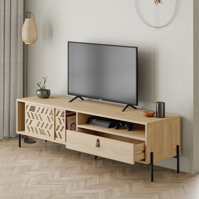 Тумба под ТВ DIONYSOS TV STAND OAK OAK OAK 170X45X49 СМ. (LEV00507)