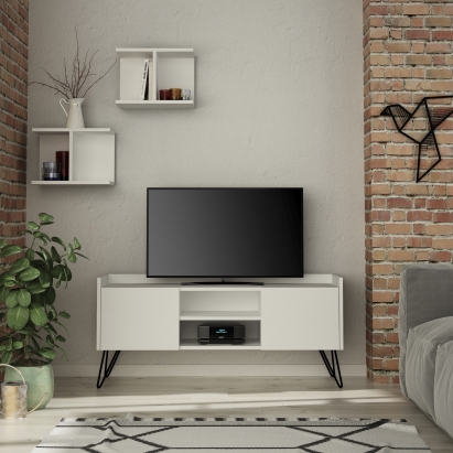 Тумба под ТВ KLAPPE TV STAND WHITE WHITE WHITE 126X34X56 СМ. (LEV00439)