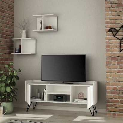 Тумба под ТВ KLAPPE TV STAND WHITE WHITE WHITE 126X34X56 СМ. (LEV00439)