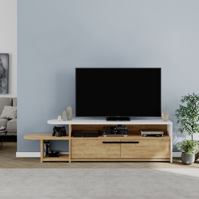 Тумба под ТВ LYRA TV STAND OAK WHITE OAK 167X33X45 СМ. (LEV00561)