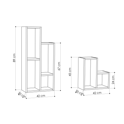 Тумба для цветов SULE PLANTSTAND ANTHRACITE ANTHRACITE  42X20X89 СМ. (LEV00370)