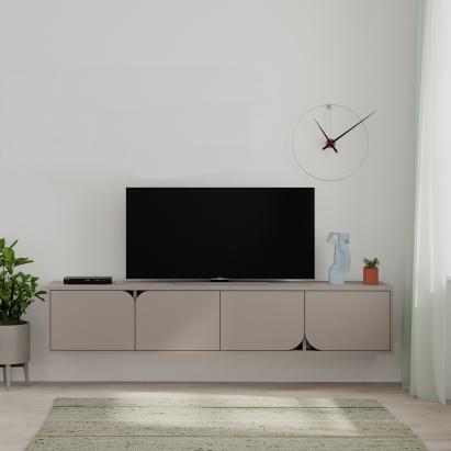 Тумба подвесная SPARK TV STAND LIGHT MOCHA LIGHT MOCHA LIGHT MOCHA 180X36X35 СМ. (LEV00540)