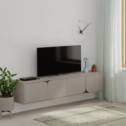 Тумба подвесная SPARK TV STAND LIGHT MOCHA LIGHT MOCHA LIGHT MOCHA 180X36X35 СМ. (LEV00540)