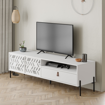 Тумба под ТВ DIONYSOS TV STAND WHITE WHITE WHITE 170X45X49 СМ. (LEV00509)