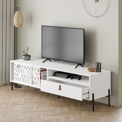 Тумба под ТВ DIONYSOS TV STAND WHITE WHITE WHITE 170X45X49 СМ. (LEV00509)