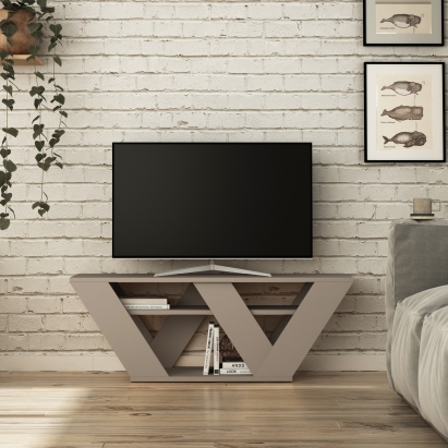 Тумба под ТВ PIPRALLA TV STAND LIGHT MOCHA LIGHT MOCHA LIGHT MOCHA 110X30X40 СМ. (LEV00392)