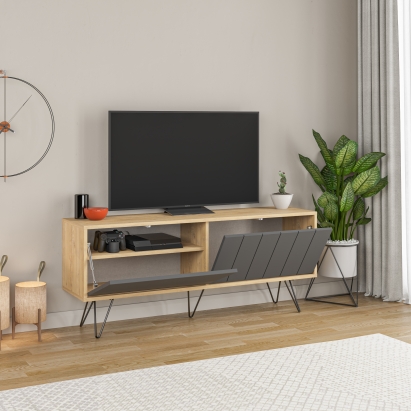 Тумба под ТВ PICADILLY TV STAND OAK OAK ANTHRACITE 139X36X57 СМ. (LEV00429)