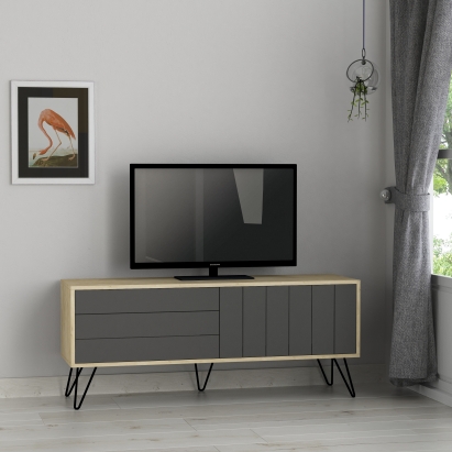 Тумба под ТВ PICADILLY TV STAND OAK OAK ANTHRACITE 139X36X57 СМ. (LEV00429)