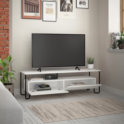 Тумба под ТВ CORNEA TV UNIT WHITE WHITE WHITE 150X42X45 СМ. (LEV00417)