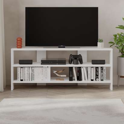 Тумба под ТВ THALES CORNER TV STAND WHITE WHITE  110X36X45 СМ. (LEV00307)