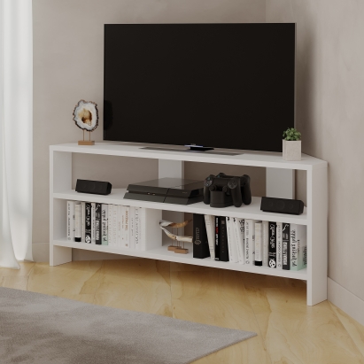 Тумба под ТВ THALES CORNER TV STAND WHITE WHITE  110X36X45 СМ. (LEV00307)