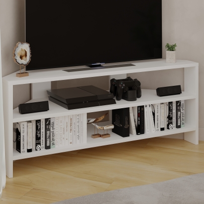 Тумба под ТВ THALES CORNER TV STAND WHITE WHITE  110X36X45 СМ. (LEV00307)