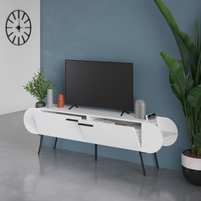 Тумба под ТВ CAPSULE TV STAND WHITE WHITE WHITE 195X37X58 СМ. (LEV00521)