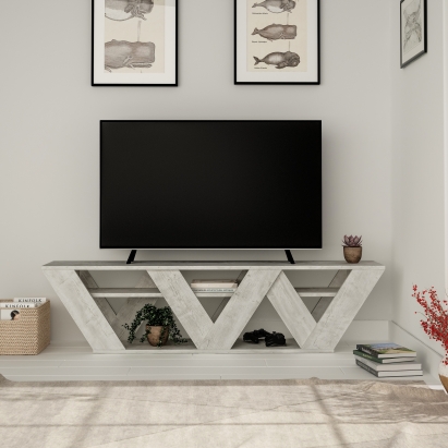 Тумба под ТВ RALLA TV STAND ANCIENT WHITE ANCIENT WHITE ANCIENT WHITE 158X30X40 СМ. (LEV00426)