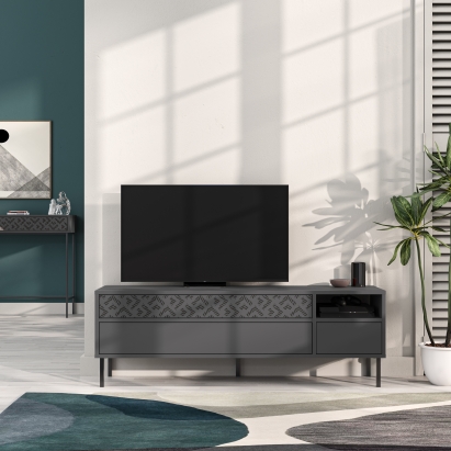 Тумба под ТВ HEATON TV STAND ANTHRACITE ANTHRACITE ANTHRACITE 145X36X48 СМ. (LEV00483)