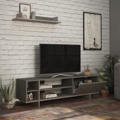 Тумба под ТВ STOCKTON TV UNIT LIGHT MOCHA RETRO GREY RETRO GREY 160X36X44 СМ. (LEV00444)