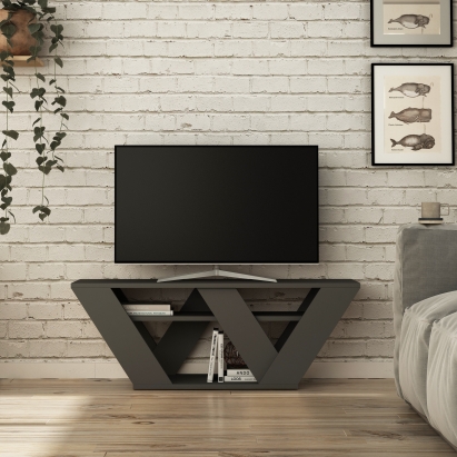 Тумба под ТВ PIPRALLA TV STAND ANTHRACITE ANTHRACITE ANTHRACITE 110X30X40 СМ. (LEV00390)