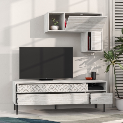 Тумба под ТВ HEATON TV UNIT ANCIENT WHITE ANCIENT WHITE ANCIENT WHITE 145X36X48 СМ. (LEV00474)