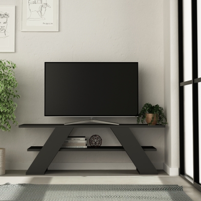 Тумба под ТВ FARFALLA TV STAND ANTHRACITE ANTHRACITE ANTHRACITE 120X34X40 СМ. (LEV00380)