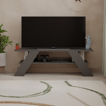 Тумба под ТВ FARFALLA TV STAND ANTHRACITE ANTHRACITE ANTHRACITE 120X34X40 СМ. (LEV00380)