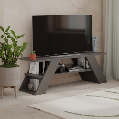 Тумба под ТВ FARFALLA TV STAND ANTHRACITE ANTHRACITE ANTHRACITE 120X34X40 СМ. (LEV00380)