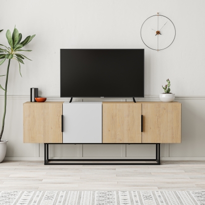 Тумба под ТВ TONTINI TV STAND OAK WHITE OAK 140X38X55 СМ. (LEV00489)