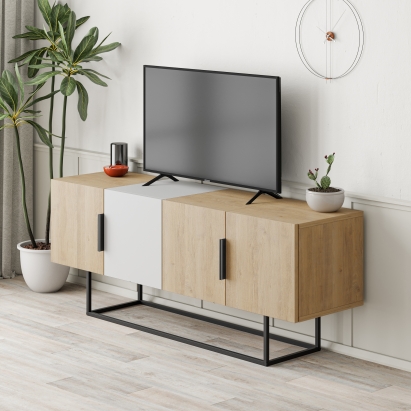 Тумба под ТВ TONTINI TV STAND OAK WHITE OAK 140X38X55 СМ. (LEV00489)